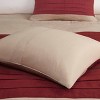 NicBex 7 Pcs Faux Suede Comforter Set Transitional Bedding Set Embroidery Details Reversible Quilt Set, Machine Washable - 2 of 4