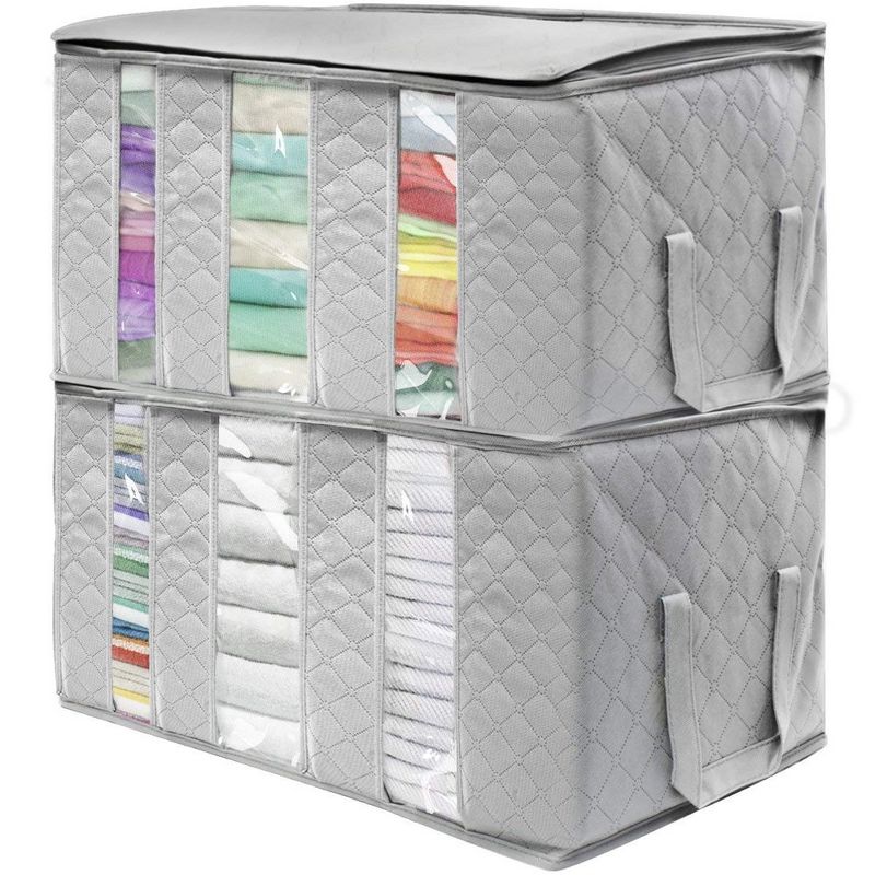 Sorbus 3 Section Foldable Storage Bag Organizers 2-Pack, 1 of 5