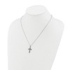 Chisel Stainless Steel Polished Cross with Ichthus Pattern Pendant on an 18" Plus a 2" Extension Cable Chain Necklace - 4 of 4