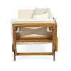 Patio Sofas, Outdoor Arm Sofa, Daybed, All-Weather Sofa with Cushions & Lumbar Pillows, for Patio, Balcony, Backyard, Deck -Christopher Knight Home - 3 of 4