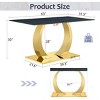 Rectangular Dining Table,Dining Table With Sintered Stone Tabletop And Stainless Steel Table Legs,Sintered Stone Dining Table-Coolbibila - 4 of 4