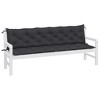 vidaXL Garden Bench Cushions 2pcs Black 78.7"x19.7"x2.8" Oxford Fabric - 3 of 4