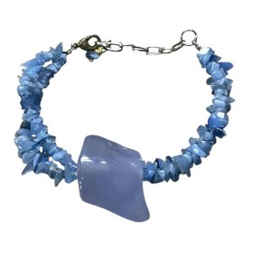 Michelle Marie Boutique's Calming Chalcedony and Blue Agate Double Strand Bracelet - 1 of 4
