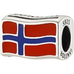 Sterling Silver Travel Charm - World Flags Country Bead for Bracelets, Gift for Mom & Daughter - 1 of 4