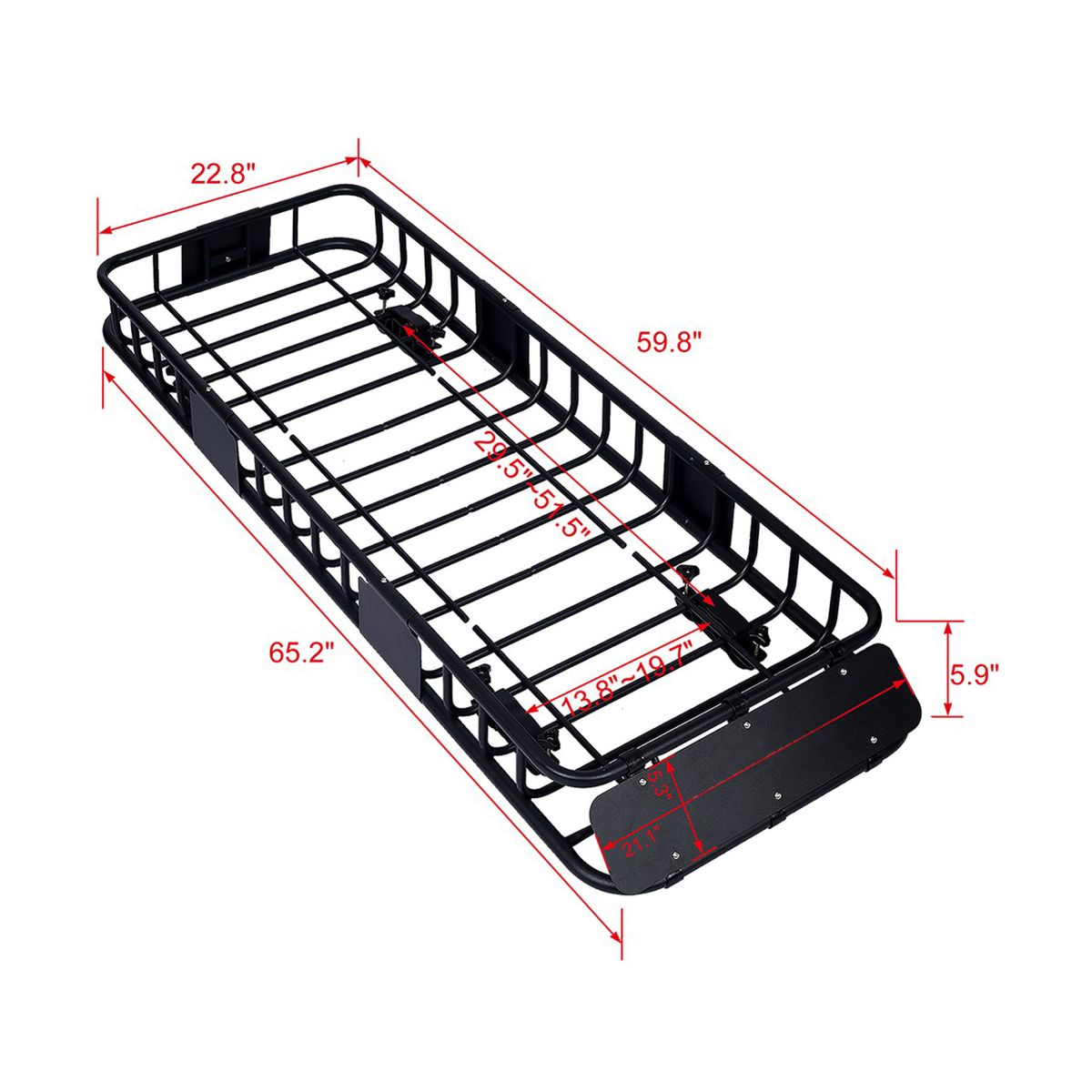 Universal Roof Rack Cargo Carrier Basket Rooftop Luggage Holder Carrier Basket For Camping Traveling - thumbnail 5