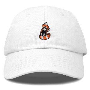 Dalix Red Panda Embroidered Cotton Dad Hat Cute Animal Adjustable Baseball Cap for Outdoor Style Womens - 1 of 4