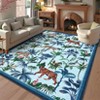Indoor Modern Area Rugs Animals Pattern Abstract Low Pile Carpets for Living Room Bedroom Indoor Washable Non Slip Soft Floor Carpet - 2 of 4