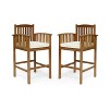 Christopher Knight Home Casa Outdoor Acacia Wood 30 Inch Barstools with Cushion (Set of 2) - 2 of 4