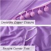 Fringe King Duvet Cover Set - 3pc Soft Washed Microfiber, Zipper Closure, Lavender, 104x90 Inches - 4 of 4