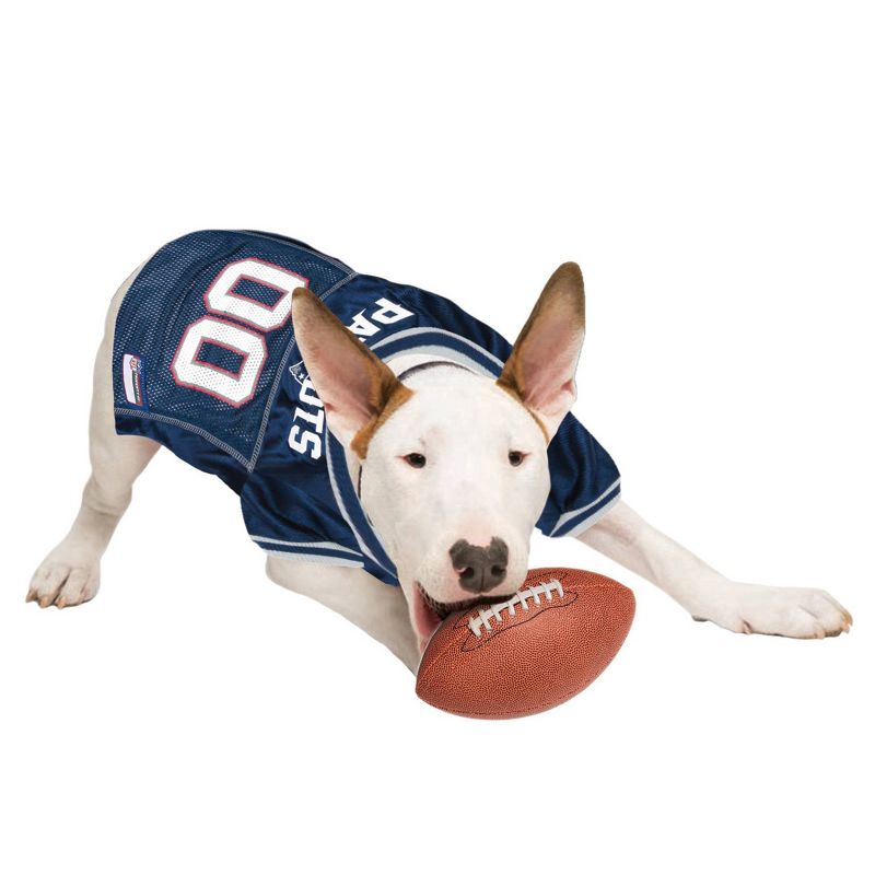 NFL New England Patriots Pets First Mesh Pet Football Jersey - Navy S, 3 of 4