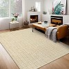 Modern Plaid Runner or Area Rug, Geometric Design, Non-Slip, Low Pile, Washable Soft Accent for Hallway, Kitchen - 3 of 4