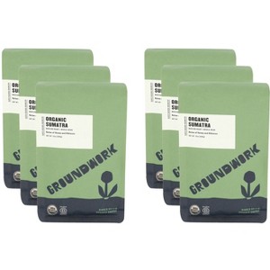 Groundwork Coffee Whole Bean Sumatra - Case of 6 - 12 oz - 1 of 2
