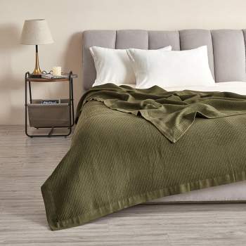 Cotton Super Soft All-season Waffle Weave Knit Blanket - Great Bay Home ...