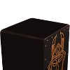 Sawtooth Harmony Series Hand Stained Spirit Design Satin Black Compact Size Cajon Percussion Box - image 2 of 4