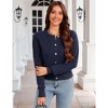 Coolmee Women Chunky Cardigan Sweaters Fashion Fall Fashion Button Up Long Sleeve Knit Sweater Outfits - 3 of 4