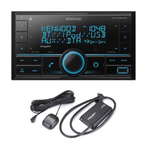 Kenwood DPX305MBT Bluetooth USB Double DIN Digital Media receiver with a  Sirius XM SXV300v1 Connect Vehicle Tuner Kit for Satellite Radio