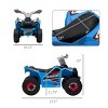 INFURNIC Baby Walkers Kids ATV Quad Ride On Car with Forward Backward Function Wear Resistant Wheels for Toddlers, Blue, 27.5"*16.3"*19" - 3 of 4