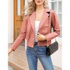 Coolmee Women's Jackets Cropped Blazer Long Sleeve Casual Coat Notch Lapel Coats - 2 of 4