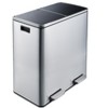 Heim Concept Stainless Steel 60L Stainless Steel Dual Compartment Trash Can - Matt Silver - 2 of 4