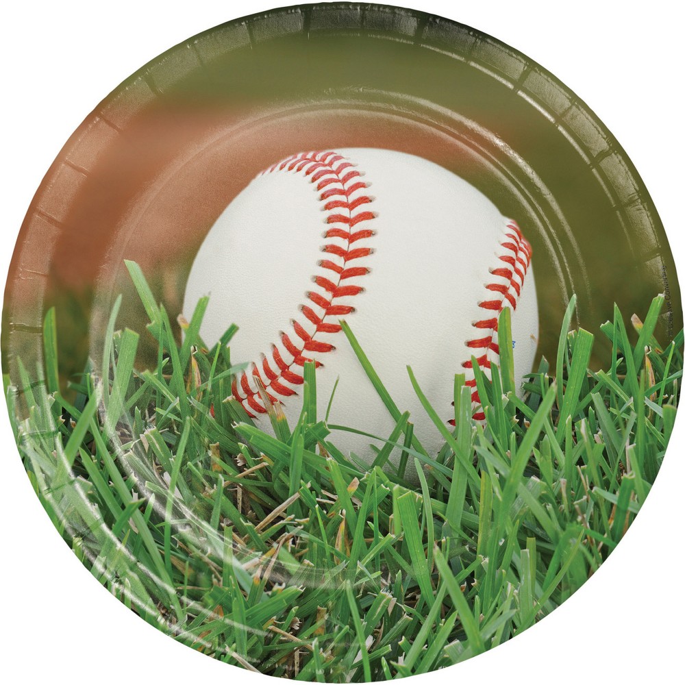 Photos - Other tableware 24ct Baseball Paper Plates White