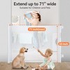 GOTGELIF Retractable Baby Gate 55"/71" Wide x 33" Tall Mesh Gate - 2 of 4