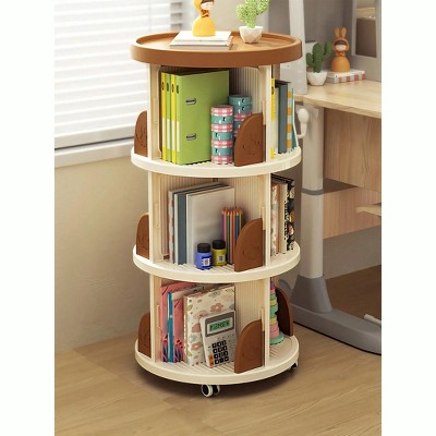 HDZNVF Bookshelf With Wheels, Book Stand, Space Saving Book Shelf, Home Storage, Room Decor Bookcase