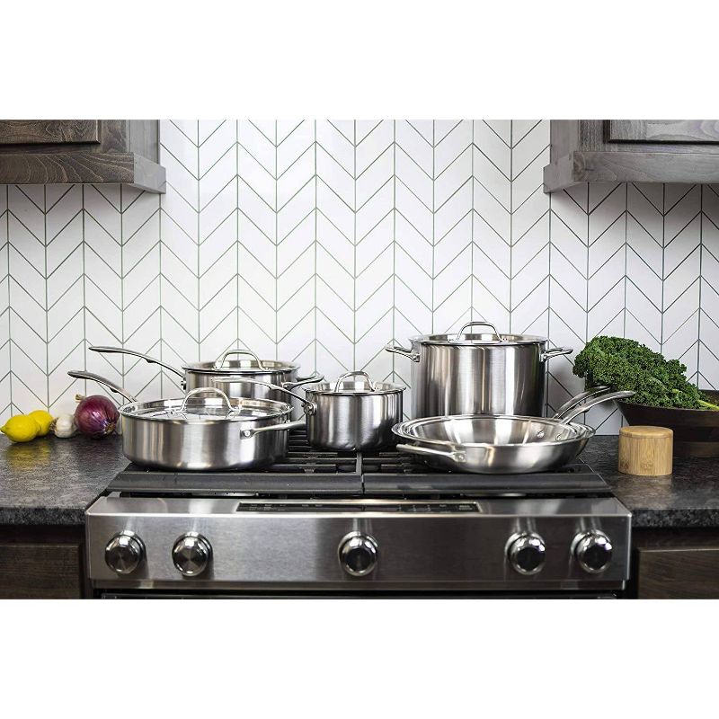 Cuisinart French Classic 10pc Stainless Steel Tri-Ply Cookware Set - FCT-10, 4 of 11