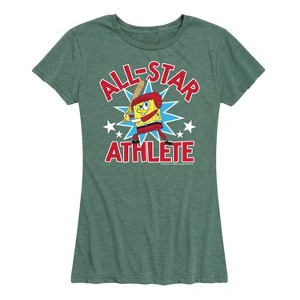 Women's - SpongeBob SquarePants - American All Star Short Sleeve Graphic T-Shirt - 1 of 4