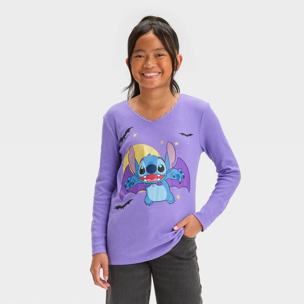 Girls Disney Lilo & Stitch Halloween Long Sleeve Graphic T-Shirt