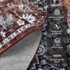 Vintage Area Rugs Washable Floral Carpet Non Slip Non Shedding Ultra Thin Floor Cover Foldable Oriental Indoor Mat for Bedroom Living Room - 3 of 4