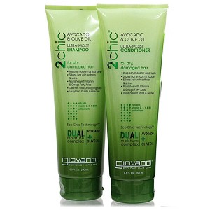 GIOVANNI 2chic ULTRA-MOIST Avocado & Olive Oil Shampoo & Conditioner (8.5 oz) DUO Set Kit for Dry, Damaged Hair - 1 of 3