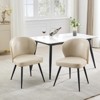 Dining Chairs Set of 2,265lbs Capacity,Upholstered with Steel Legs & High Curved Backrest for Dining Room Kitchen - 2 of 4