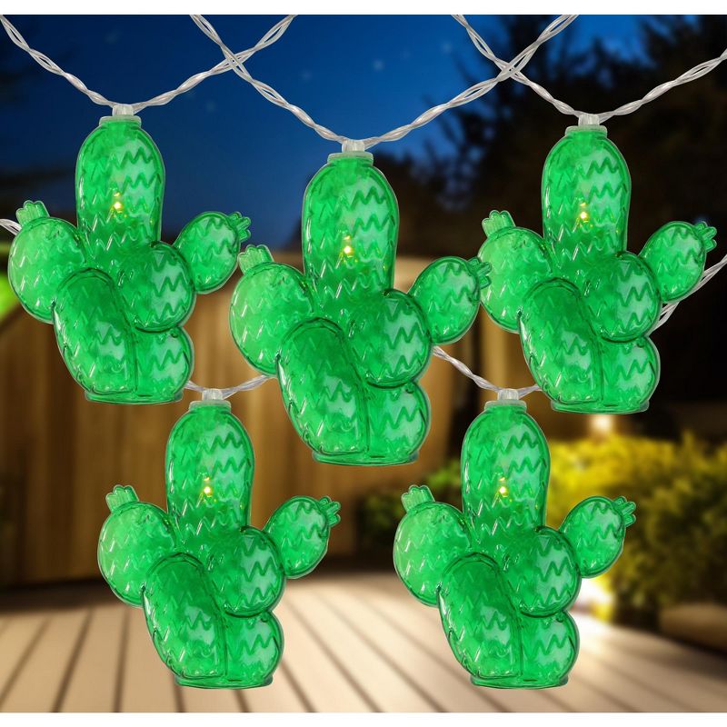 Northlight 10ct Battery Operated Prickly Pear Cactus Summer LED String Lights Warm White - 4.5' Clear Wire, 2 of 6