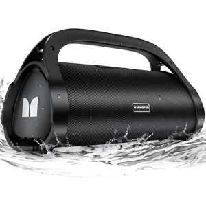 Monster Adventurer Max Boombox Bluetooth Speaker, 100W Stereo Sound, Double Subwoofer, IPX7 Waterproof, Wireless Speakers for Home, Party, Beach - 1 of 4