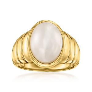 Ross-Simons 14x10mm Mabe Pearl Ring in 18kt Gold Over Sterling - 1 of 4