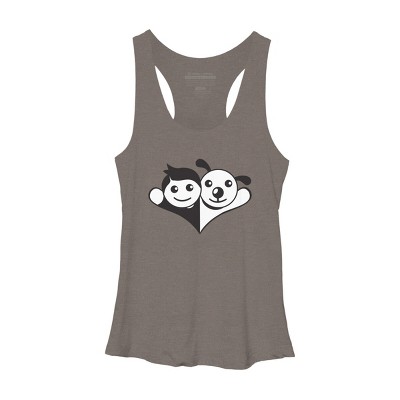 Women's Design By Humans Doggy Friend By graphicganga Racerback Tank Top