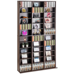 VEVOR Media Storage Cabinet, Adjustable DVD Cabinet, CD Storage Holds up to 1080 CDs, Protects & Organizes Music, Movie, Video Games - 1 of 4