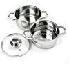 Norpro 1-Quart Stainless Steel Mini Steamer Cooker, 3 Piece Set - 3 of 4