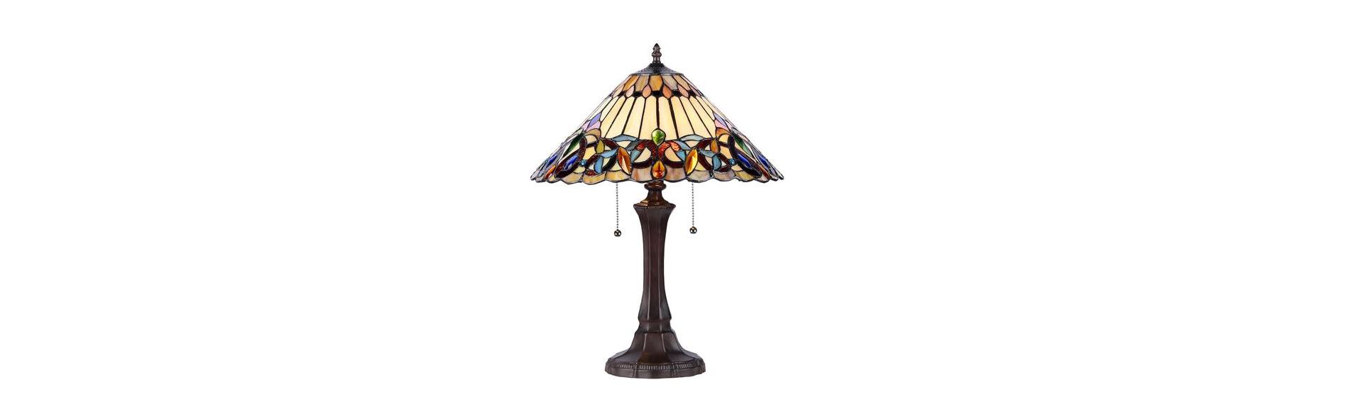 Chloe Lighting Ambrose Tiffany-style 2 Light Victorian Table Lamp 16" Shade