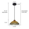 LLHZSY 11" Glass Pendant Chandelier Fixture with Lotus Fish-Scale Gradient Glass Shade - 4 of 4