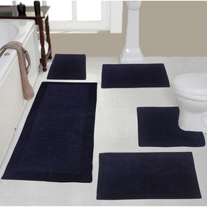 Home Weavers Luxury Collection 100% Cotton Tufted Bathroom Rug Set, Non-Slip Latex Bath Rug Set - 1 of 4