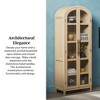 Bella Depot Modern 5 Shelf Arched Tall Bookcase with Glass Doors - 4 of 4