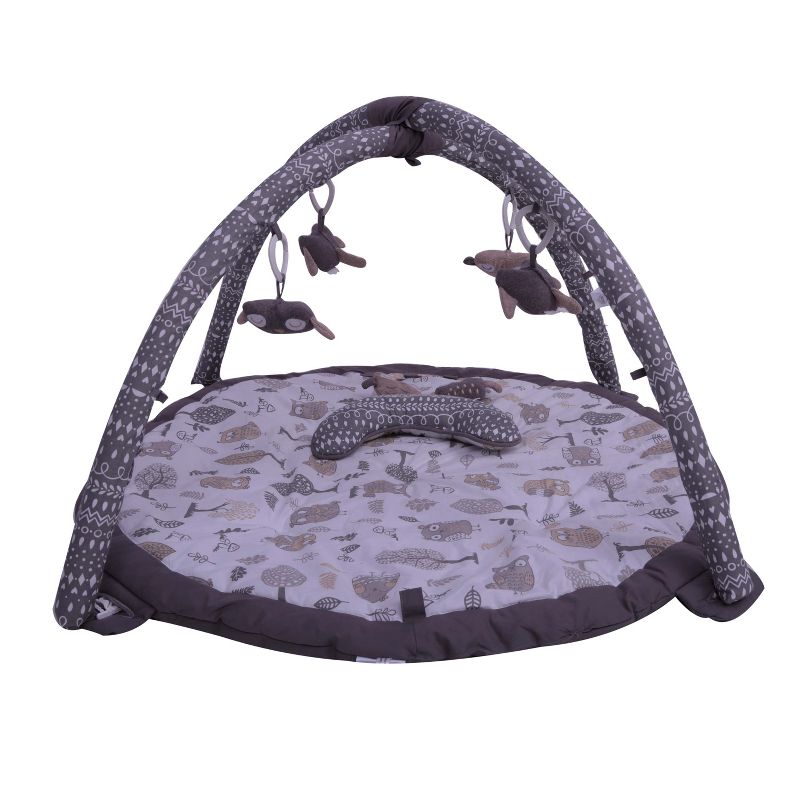 Bacati - Baby Activity Gyms & Playmats (Owls Beige Gray), 3 of 5