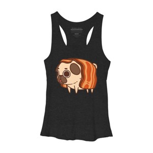 Women's Design By Humans Puglie Bacon Strip By Puglie Racerback Tank Top - 1 of 3