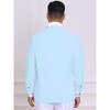 INSPIRE CHIC Men's Contrasting Colors Collar Long Sleeve Button Down Formal Business Dress Shirts - 3 of 4