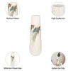 Metal Iron Vase - Modern Glam Decorative White Tall Flower Vase with Hand-Painted Design for Home, Office, Bedroom, and Living Room - 3 of 4