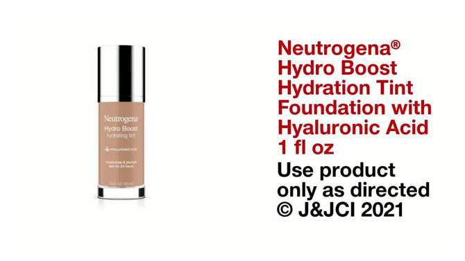 Neutrogena Hydro Boost Hydrating Tint Foundation with Hyaluronic Acid - 1 fl oz, 2 of 9, play video