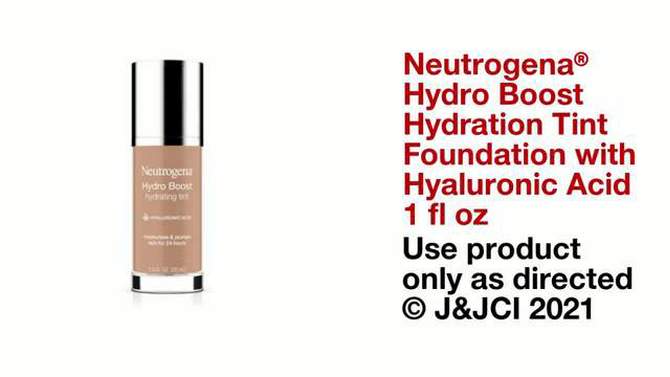 Neutrogena Hydro Boost Hydrating Tint Foundation with Hyaluronic Acid - 1 fl oz, 2 of 8, play video