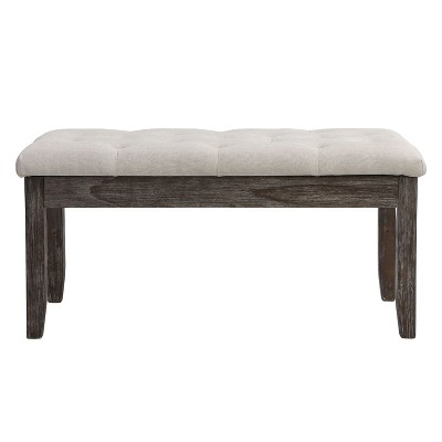 Button Tufted Upholstered Ding Bench, Entryway Shoe Bench, Beige Colour ...