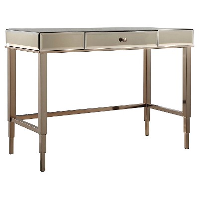 Whitney Mirrored Writing Desk Rose Gold - Inspire Q